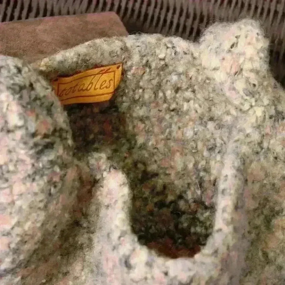 Totables Felted Wool Boho Shoulder Handbag Purse Mottled Yarns Browns Peaches - Picture 9 of 9